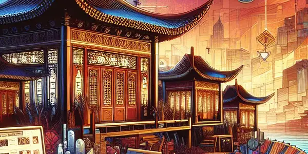 A vibrant digital landscape illustrating domestic erotic film torrents with cultural motifs, privacy symbols, and contrasting film styles.